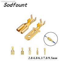 ✁■▧ H62 Brass Tinned 6.3mm 4.8mm 2.8mm 7.8mm 9.5mm Automotive Connector Female Male Terminals Car Speaker Electric Wire Connectors