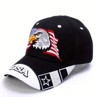 NianMiao Flag USA Eagle Baseball Cap Embroidery Casual Breathable Sports Hat Outdoor Sunscreen Dad Hats For Women Men