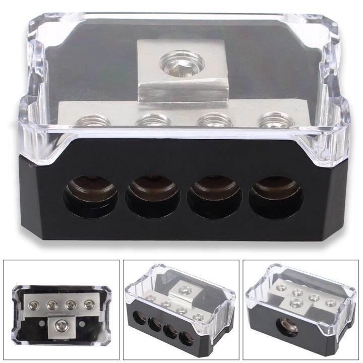 Auto Junction Box 4 Way Ground Box 4GA Out Distribution Blocks ...