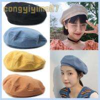 CONGYIYIMO07 ผ้าคอตตอน หมวกเบเร่ต์ อังกฤษอังกฤษอังกฤษ สีทึบทึบ หมวกแก๊ปแบน ภาษาญี่ปุ่นญี่ปุ่น เรโทร หมวกสำหรับจิตรกร ผู้หญิงผู้หญิงผู้หญิง