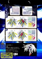 Wing39; S Feather อัพเกรดส่วนประกอบ1/100มก. 1/144 Rg Hg Xxxg-00w0ปีกเครื่องบินรบศูนย์ที่กำหนดเอง