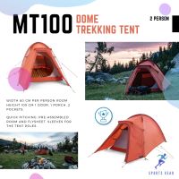 FORCLAZ เต็นท์ทรงโดม สำหรับ 2 คนเพื่อการเทรคกิ้ง 3 ฤดูรุ่น ( Dome Trekking Tent - 2 person - MT100 ) CAMPING TENTS เต็นท์ แคมป์ปิ้ง ตั้งแคมป์ เต็นท์ตั้งแคมป์