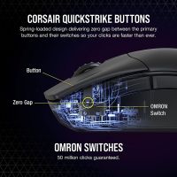 CORSAIR SABRE RGB PRO WIRELESS CHAMPION SERIES, Ultra-Lightweight FPS/MOBA Wireless Gaming Mouse, Black