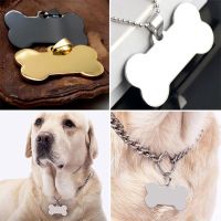 ✠✼❈ Cute Personalized Engraved Stainless Steel Dog Cats Pet ID Name Blank Bone Tags Pet Dog cat collar accessories Decoration