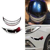 【hot】❡﹍☸  Motorcylce Helmet Decoration Sticker Detachable Motorcycle Racing Personality Teeth Decals Adhesive