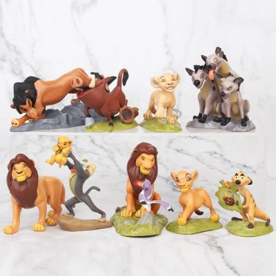 9ชิ้น/เซ็ตอะนิเมะตุ๊กตาขยับแขนขาได้ Lion King สัตว์พีวีซีของเล่นโมเดลสะสมสำหรับเด็ก