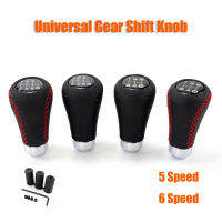 Tongkat Persneling Gear Shift Mobil Universal 5 6 Tuas Pemindah Gigi Manual Garis Hitam Merah Potenche Kulit PU