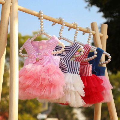 2023 New Fashion version [Fast delivery] Spring/Summer Thin Section Cute Small Dog Korean Style Dog Summer Clothes   Skirts Internet Celebrity Pet Cat Dress Princess Dress