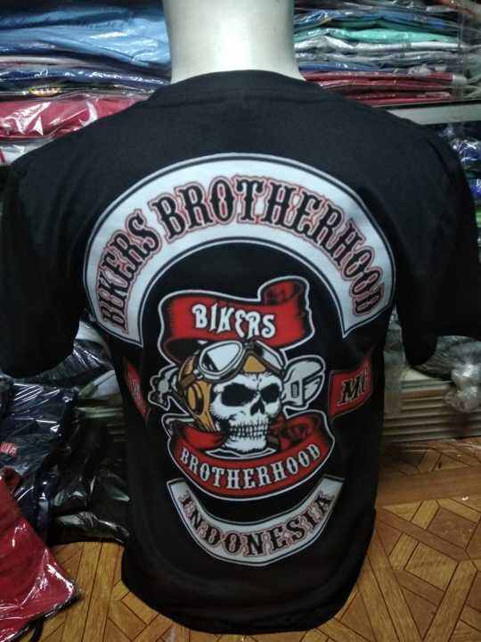 BAJU KAOS BIKERS BROTHERHOOD INDONESIA 1% MC BAHAN KATUN COMBAD 30S ...