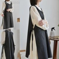 ❆ Kitchen Apron Restaurant Apron Chef Apron Kitchen Florist Overalls Cook Apron Sleeveless with Pockets Japanese Style Pinafore