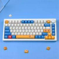 1ชุดเฟรนช์ฟรายส์สุนัขน่ารัก Keycap PBT สีย้อมระเหิด Keycap แสงโปรไฟล์เชอร์รี่สำหรับแป้นพิมพ์สวิตช์ MX