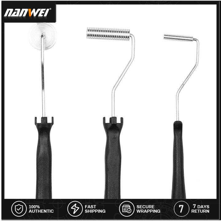 NANWEI 3Pcs Fiberglass Roller Tools Kit Fiberglass Bubble Paddle Tool