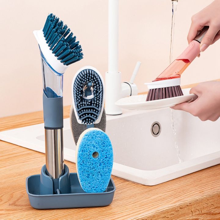 multifunctional-cleaning-household-kitchen-oil-wash-pot-brush-sponge-brush-long-handle-cleaning-brush-combination