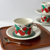 Vintage Porcelain Ceramic Coffee Cup with Plate European Eco Friendly Cute Espresso Cups Cup Tea Cup and Saucer Caneca Drinkware