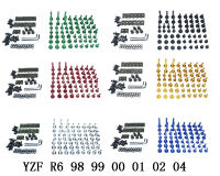 CNC Complete Fairing Bolts Bodywork Screws Nuts Kit For Fit Yamaha YZF R6 1998 1999 2000 2001 2002 2004.