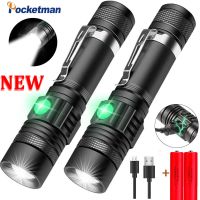 Pocketman LED Flashlights USB Rechargeable Flashlight Bicycle Torch Outdoor Waterproof Flashlight Zoom Torch Rechargeable  Flashlights