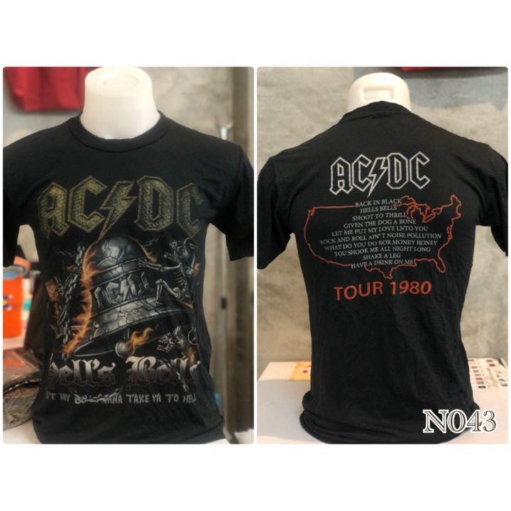 สไตล์มินิมอล-ac-dc-สีขาว-เสื้อวงดนตรี-ร็อคต่างประเทศ-เสื้อชาวร็อค-เสื้อtour-would-เสื้อยืดคอกลม-ไม่มีตะเข็บขาง-คนดัง