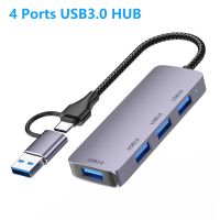 YUCUN USB3.0 HUB 3 0 4 port USB 3.0 adaptor 5Gbps pemisah Multi USB-C kecepatan tinggi untuk Lenovo Macbook Pro Aksesori PC USBC