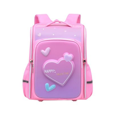 Cute 3D Cartoon School Backpack For Children Gift Elementary School Bags For Girls Waterproof Love Heart Kids Book Bag