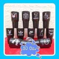 "พร้อมส่ง แก้วเยติ แก้วเก็บความเย็น แก้วน้ำแสตนเลส ขนาด 30 Oz พิมพ์ลายพื้นสีดำ" แก้วแสตนเลส