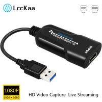 Lcckaa HD 1080P HDMI ไปยัง USB 3.0กล่องบันทึกวิดีโอการ์ดบันทึกเกมสำหรับคอมพิวเตอร์ Youtube OBS ฯลฯการถ่ายทอดสด