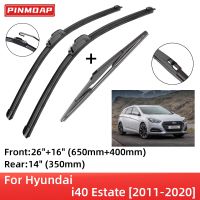 For Hyundai i40 Estate 2011-2020 Front Rear Wiper Blades Brushes Cutter Accessories J Hook 2011 2012 2013 2014 2015 2016 2017