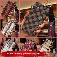 Wrist Strap Anti-dust Phone Case For Samsung Galaxy M34 5G/SM-M346B Phone Holder classical Luxury protective Waterproof