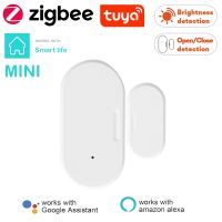 【LZ】◆▪  Tuya Zigbee 3.0 Smart Door   Window Sensor Open Close Alarm Built-in Brightness/Luminance Detector Works with Alexa Google Home