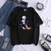 เสื้อยืดผู้ชาย2022ใหม่ Anime Hunter X Hunter Killua พิมพ์ผ้าฝ้ายสไตล์เกาหลีฤดูร้อนนักเรียนแขนสั้น Casual Top