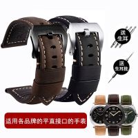 ▶★◀ Suitable for vintage crazy horse leather watch strap 20 22 24mm suitable for Panerai genuine leather watch strap mens wrist strap rough