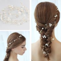 Floral Pearl Crystal Bride Wedding Hair Accessories Rhinestone Headpiece Silver Color Bridal Accessories Hair Jewelry