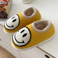 2021 Lovely Smile Cotton Slippers Winter Warm Home Indoor Slippers Thick Soled Non Slip Outdoor Fulffy Fur Slippers Shoes Women