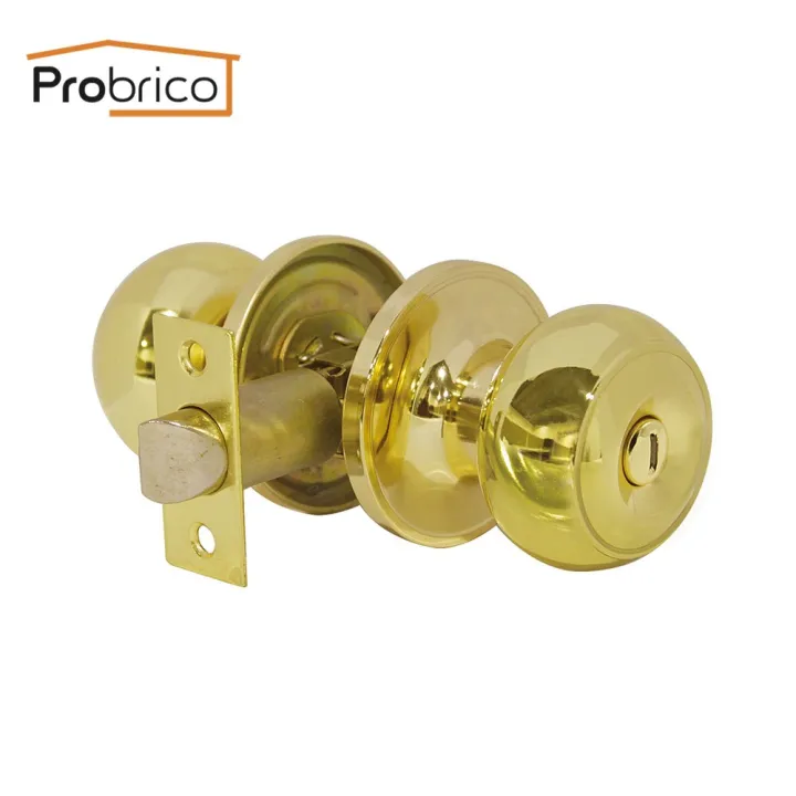 brass Door handles for Interior doors Round Front back door Knob lock