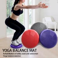 Inflated Stability Yoga Wobble Cushion Exercise Fitness Balance Disc Wiggle Seat