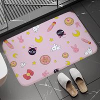 Sailor Moon Welcome Mats Home Decor Bathroom Mat Pink Room Gaming Decor Children Bath Rug House Entrance Living Rooms Doormat