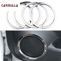 4Pcs For Nissan X-Trail Xtrail Rogue T32 2014- 2020 Car Door Sound Stereo Audio Cover Trim Ring ABS Tweeter Speaker Cover