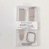 เหมาะสำหรับสายนาฬิกา Apple Iwatch7/6/5/4 /SE สามเหลี่ยมสายรัดข้อมือหนังเคสป้องกัน Integratedshat248ฟิล์ม