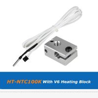 1pc Lerdge 3D Printer Part 1M/2M B3950 HT-NTC100K Thermistor Temperature Sensor Cable 1pc Aluminum V6 Heater Block