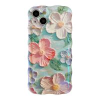 .Suitable For Fashion Laser Blue Light Flowers Phone Case iPhone 14 Pro Max 13 11 14Promax 13Promax 12promax Luxury Shockproof TPU Soft Cover