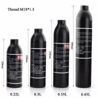 1 ชิ้นที่มีคุณภาพสูง PCP เพนท์บอลเตมีย์ hPa กระบอก m18x1.5 0.22l 0.3L 0.35L 0.45L ขวดอากาศอลูมิเนียมถังแรงดันสูง 300bar 4500psi