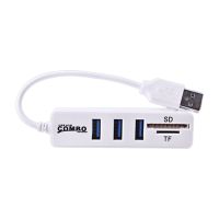 S2T Micro USB Hub 2.0พอร์ต USB หลายพอร์ต Combo TF Card Reader Hub USB Splitter