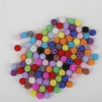 10mm 50pcs Acrylic Beads Bayberry Beads Round Loose Beads Fit Europe Beads For Jewelry Making DIY Accessories