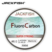 JACKFISH HOT SALE 500M Fluorocarbon Fishing Line  5-32LB test Carbon Fiber Leader Line 0.165-0.46mm fly fishing line pesca Fishing Lines