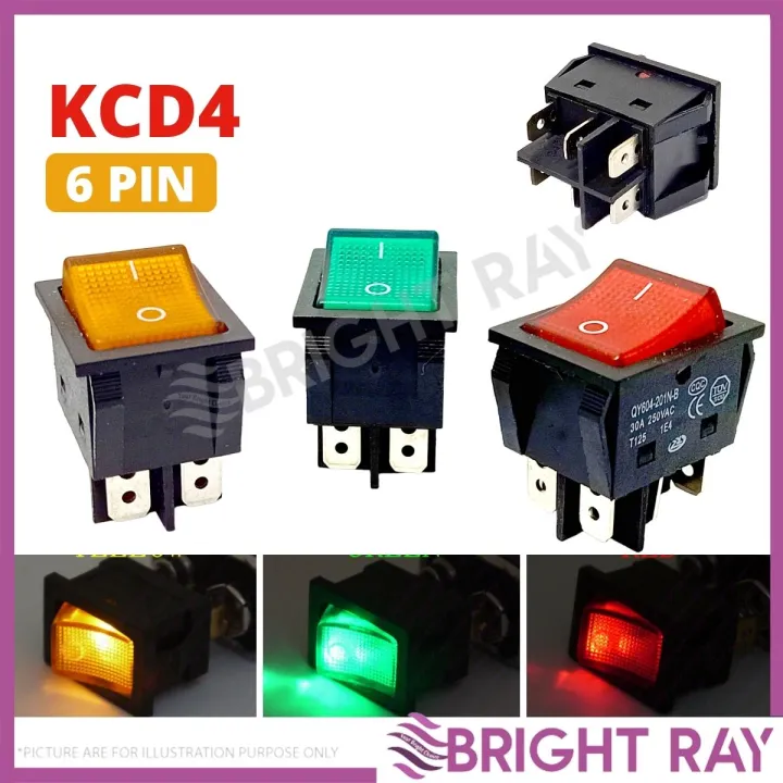 1PC KCD4 201N B 30A 6Pin 250V ON OFF Boat Rocker Switch Seasaw Switch   8e7d5c585553cbd8f76147f7401c3c58  720x720q80  .webp