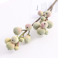 Single Branch Artificial Plant Leafless Fruit Fig Home Restaurant Ho Office Decoration Berry Loquat Floral Flower Arrangement