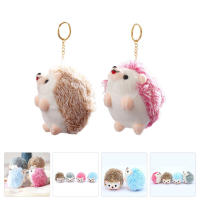 BLENASHOP 2 ชิ้นตุ๊กตา Hedgehog พวงกุญแจสัตว์ของเล่นที่น่ารักพวงกุญแจกระเป๋าเครื่องประดับ