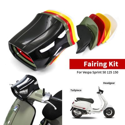 ❐☊ For Vespa Sprint 50 125 150 Motorcycle Front Fairing Headlight Cover Windshield Tailpiece Tail Section Fairing Cowl Deflector