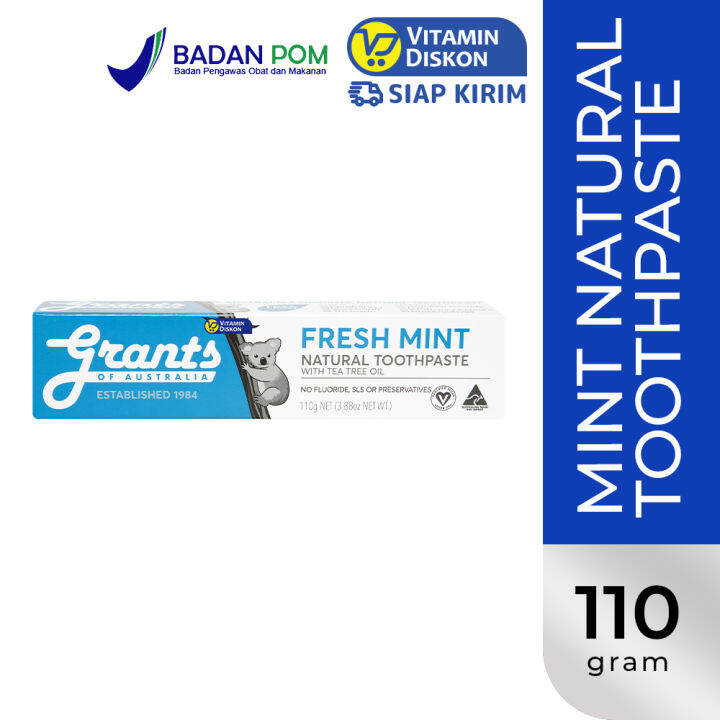 GRANTS OF AUSTRALIA NATURAL TOOTHPASTE FLUORIDE FREE 110G Lazada