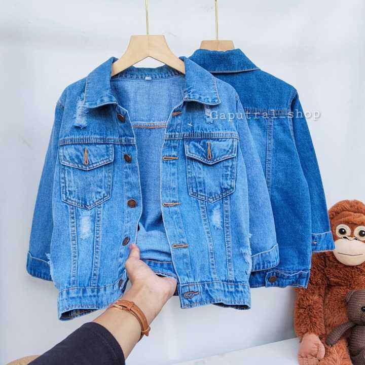 Jaket jeans ripped sale