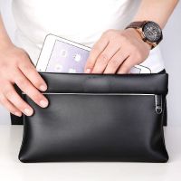 ZZOOI Genuine Leather Mens Wallet Luxury Zipper Envelope Wallet Fashion Business For Male Clutch Bag Cow Leather Money Purse Carteras
